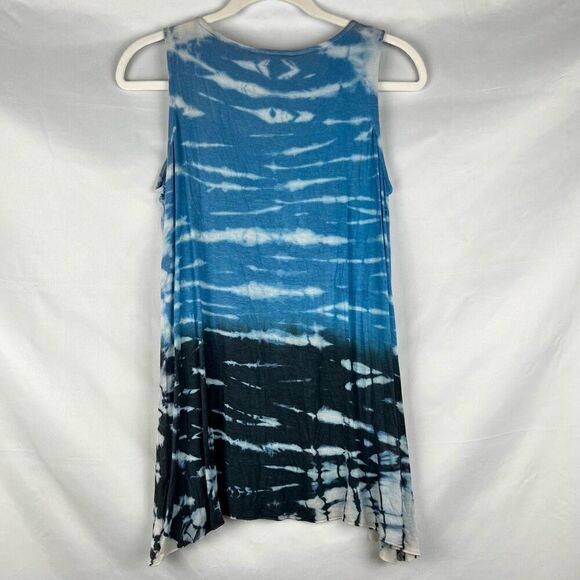 NWT Yak & Yeti Casual Tye Dye Ombré Ruffle Tank Small - Picture 2 of 8